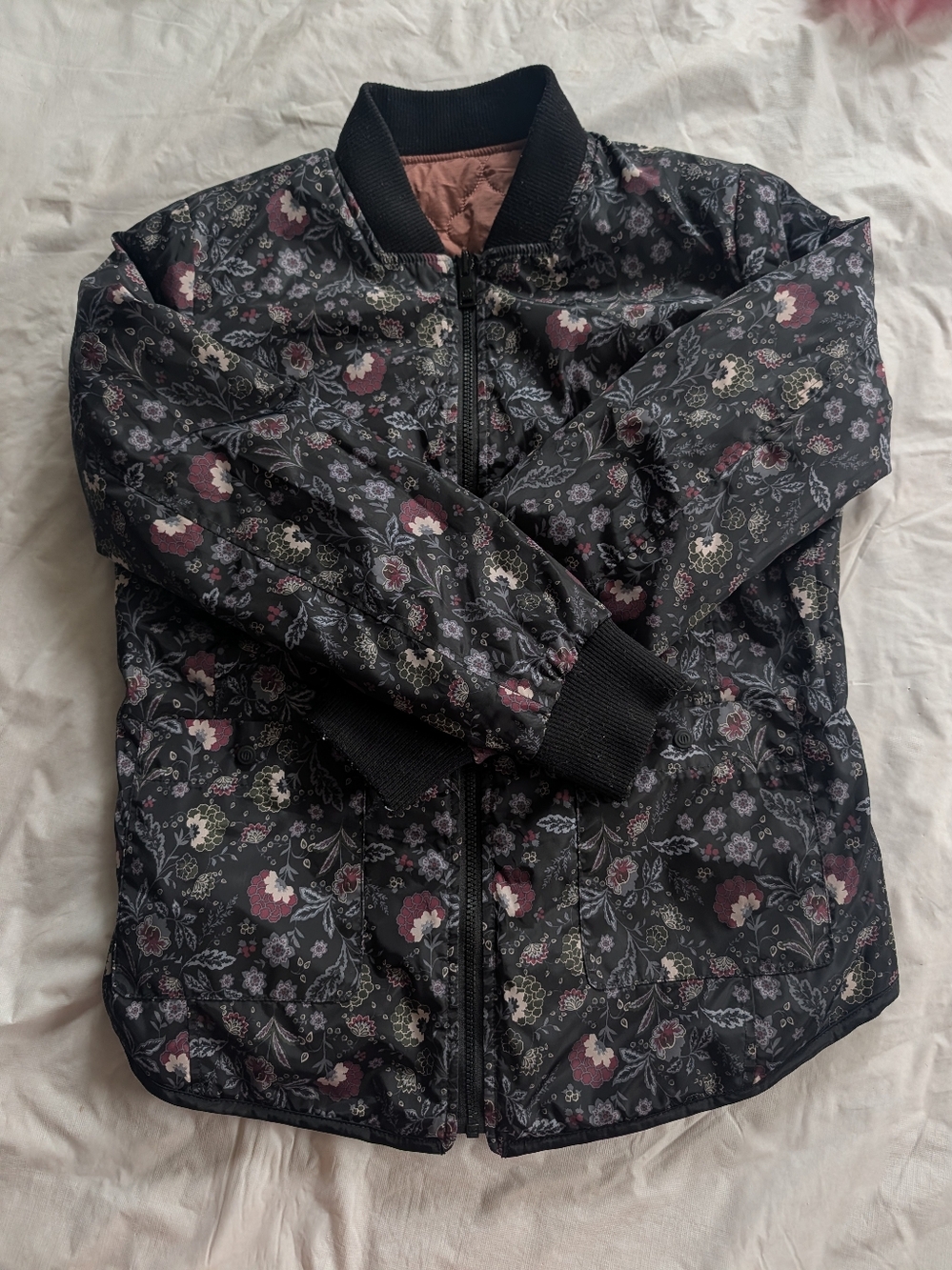 Bernardo Floral Quilted Reversible Puffer Jacket